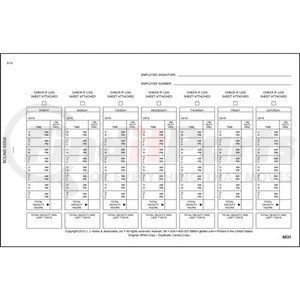 8531 by JJ KELLER - Driver's Exemption Log - Short-Haul Operations, 2-Ply, Carbonless - Stock - Stock Log