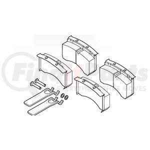 3057000600 by SAF HOLLAND - BRAKE PAD-SET - SBS2220K0