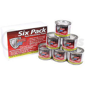 45006 by ABSOLUTE COATINGS (POR15) - Rust Preventive Six Pack, Gloss Black, 4 oz.