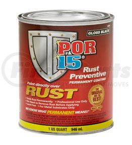 45304 by ABSOLUTE COATINGS (POR15) - Rust Preventive, Silver, Quart