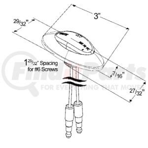 47953-3 by GROTE - MicroNova® LED Clearance / Marker Lamp, with Chrome Bezel, P2, Yellow