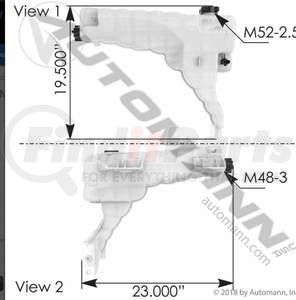 575.1024 by AUTOMANN - COOLANT RESERVOIR PETERBILT