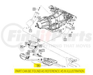 4854532AB by CHRYSLER - Exhaust Muffler And Resonator, Right Side - Mopar (4854532AB) 2008-2010 Dodge Charger - 4854532ab