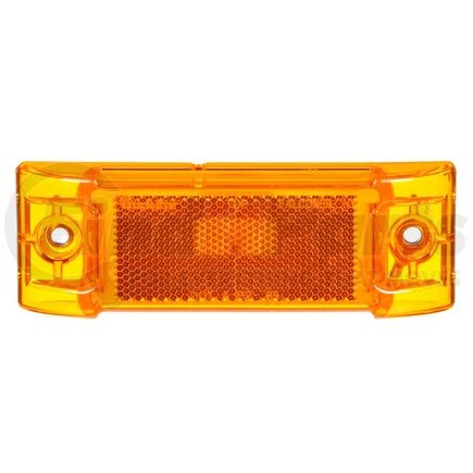 21201Y3 by TRUCK-LITE - Super 21, Incandescent, Yellow Rectangular, 1 Bulb, Marker Clearance Light, P2, 2 Screw, Reflectorized, Super 21 Plug, 12V, Bulk