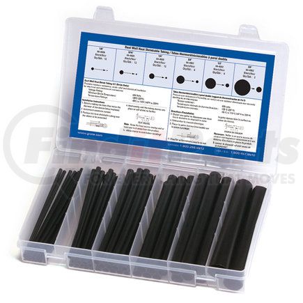 83-6502 by GROTE - Dual Wall Tubing Kit, 3:1 - Black - Heat Shrinkable Tubing Kit