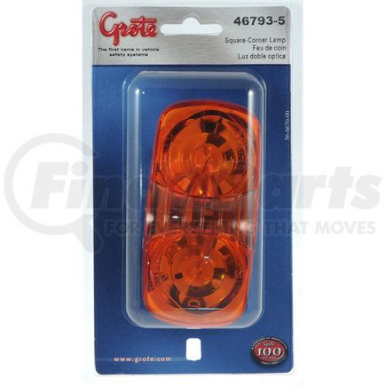 46793-5 by GROTE - Two-Bulb Square-Corner Clearance / Marker Light - Duramold