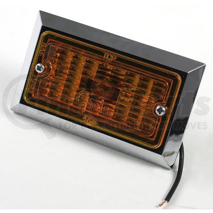 47053 by GROTE - Chrome Plated Rectangular Clearance / Marker Light - Yellow