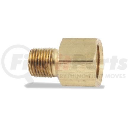 006886 by VELVAC - Inverted Flare Fitting, Male Connector, Brass, 1/2" x 3/8", 3/4"-18 Straight Thread