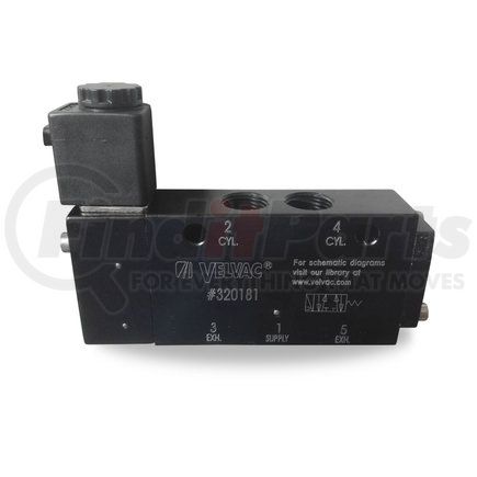 320181 by VELVAC - Solenoid Valve, Four-Way Spring Return Valve with Internal Pilot Assist