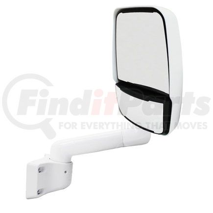 714932 by VELVAC - Model 2030 Mirror - Right Side, White, Deluxe Mirror Head, Heated/Remote Flat Glass, Heated/Manual Convex Glass, 9" Radius Base, 14" Arm