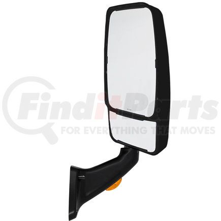715136 by VELVAC - Model 2025 Mirror System - Right Side, Black, V-Max Mirror Head, Heated/Remote Flat Glass, Heated/Manual Convex Glass, Flat Base with Turn Signal