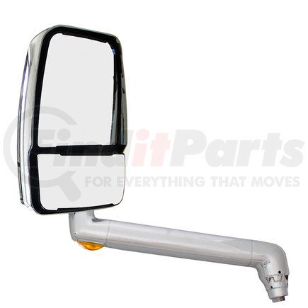 715797-1 by VELVAC - Model 2030 Mirror - Left Side, Chrome, Deluxe Head, Heated/Remote Flat Glass , Heated/Manual Convex Glass, 14" Lighted Arm