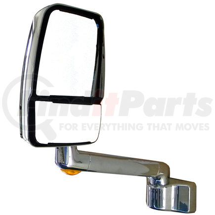 715831-1 by VELVAC - Model 2030 Mirror - Left Side, Chrome, Deluxe Head, Heated/Remote Flat Glass, Heated/Manual Convex, 17" Chrome, Lighted Arm