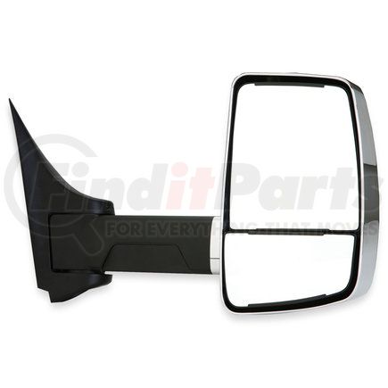 717502 by VELVAC - 2020XG Mirror System with OAT - Right Side, 102" W, Chrome, Deluxe Head, Heated/Remote Flat Glass, Heated/Manual Convex