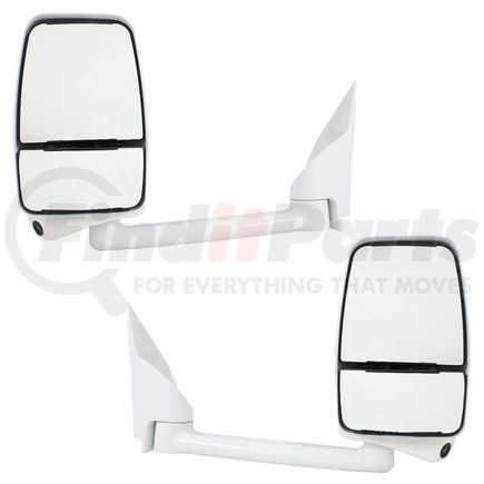 718621 by VELVAC - 2020XG Mini-LEM Mirror System - GM Cutaway Van 2020XG Deluxe Head, Camera, White, Heated Remote Flat Glass, Heated 102" W, Pair