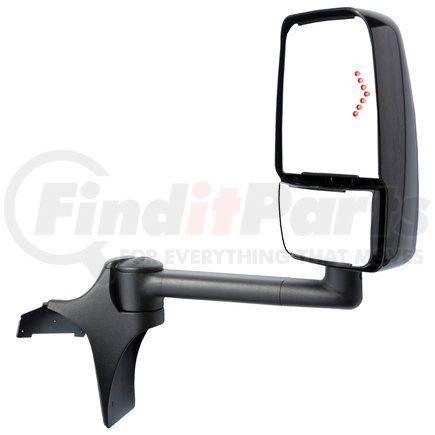 718744 by VELVAC - 2020SS Mirror System - Deluxe Head, Black, Signal, 96" Body, Right