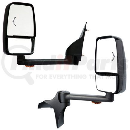 718751 by VELVAC - 2020SS Mirror System - Deluxe Head, Black, Signal, 96" Body, Pair