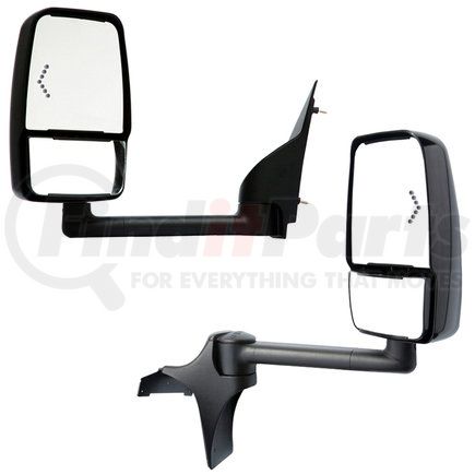 728561 by VELVAC - 2020SS Shuttle Mirror System-Ford E Van, Deluxe, Heat/Manual Convex Mirror, Pair, with Signal Option