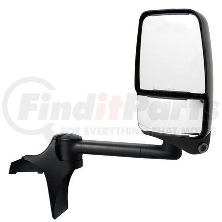 728770 by VELVAC - 2020SS Mirror System for Shuttle Ford E Van - Deluxe Head, Camera, Black, Manual Flat Glass, Manual Convex Glass, 96" W, Right Side
