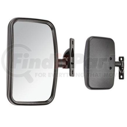 V593601152 by VELVAC - 360 Model Look Down Convex Mirror - Black, Manual, Right Side, Glass Size 10-5/8" W x 6.25" H