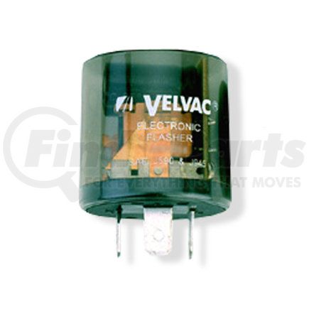 091215 by VELVAC - Electro-Mechanical Flasher, 2 Terminals, Clear Smoke, 1-10 Lamp Rating, 60-120 Flash Rate FPM, 25 Amp Rating