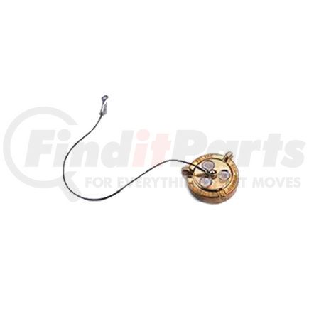600009 by VELVAC - Brass Non-Locking Fuel Cap, Female, Non-Vented, 2" Nominal Size, 11-1/2 Threads Per Inch