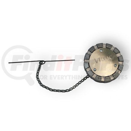 600184 by VELVAC - Aluminum Non-Locking Fuel Cap, Female, Vented, 3" Nominal Size, 8 Threads Per Inch