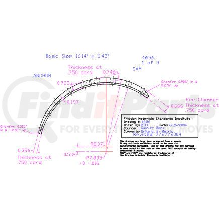 MAN4656D by FEDERAL MOGUL-ABEX - HD Strip Lining Set