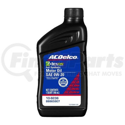 10-9236 by ACDELCO - OIL,ENG DEXOS1 GEN2 FULL SYN 0W20 ACDELCO 1QTX12 TL