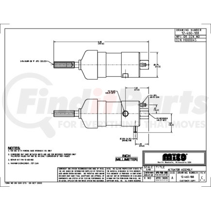 12-460-188 by MICO - ACTUATOR ASSY (Please allow 7 days for handling. If you wish to expedite, please call us.)