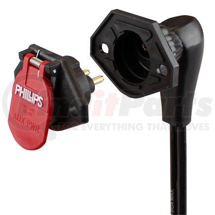 16-2423 by PHILLIPS INDUSTRIES - Dual Pole QCS2® includes socket, 48” blunt-cut cable, 4 ga., 6 o’clock angled