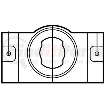 00801 by TRUCK-LITE - Bracket Mount - 2 in Diameter Lights, Used In Round Shape Lights, Clear Polycarbonate, 2 Screw Bracket Mount