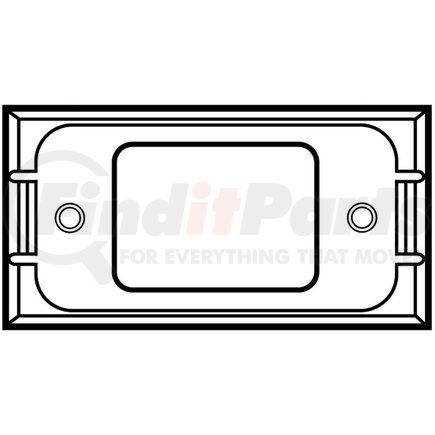 00802 by TRUCK-LITE - Bracket Mount - 15 Series Lights, Used In Rectangular Shape Lights, Black ABS, 2 Screw Bracket Mount