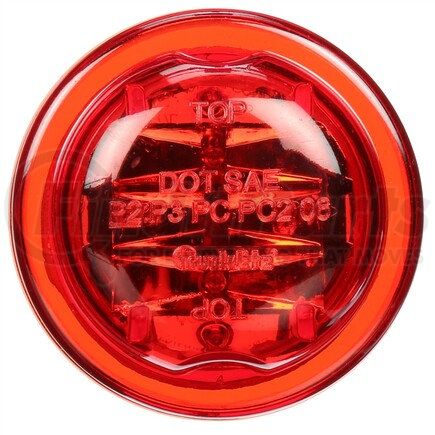 10085R by TRUCK-LITE - 10 Series LED Clearance / Marker Light - High Profile, Red Round, 8 Diode, PC, Black PVC Grommet Mount, Fit 'N Forget M/C, Female PL-10, 12V, Kit