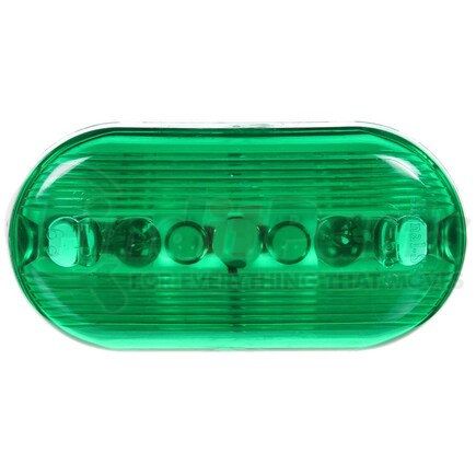 1259G by TRUCK-LITE - Signal-Stat, Incandescent, Green Oval, 2 Bulb, Marker Clearance Light, P2, 2 Screw, Hardwired, Stripped End, 12V