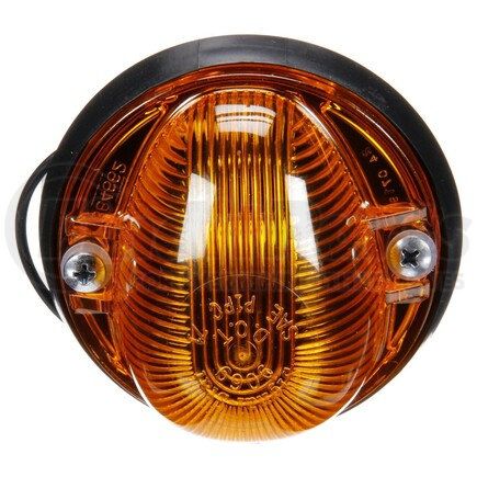 1313A by TRUCK-LITE - Signal-Stat, Incandescent, Amber Triangular, 1 Bulb, Marker Clearance Light, PC, 2 Screw, Hardwired, Stripped End, 12V