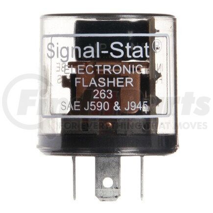 263 by TRUCK-LITE - Flasher Module - Signal-Stat, 10 Light Electro-Mechanical, Plastic, 60-120Fpm, 12V, 3 Blade Terminals