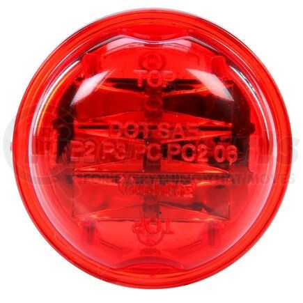 30085R by TRUCK-LITE - 30 Series High Profile LED Clearance Marker Light - 8 Diode, 12V, Black PVC Grommet Mount, Fit 'N Forget M/C, Female PL-10, Red Round