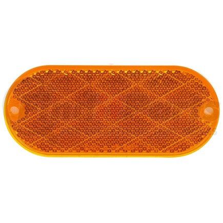 54A by TRUCK-LITE - 2" x 4" Oval Reflector, Acrylic, Yellow