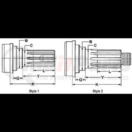140-53-21 by DANA - DANA ORIGINAL OEM, MIDSHIP TUBE SHAFT
