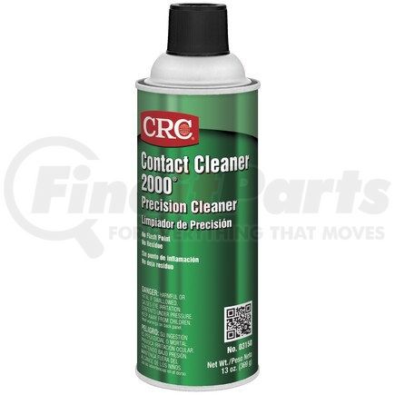 03150 by CRC IND - CRC Contact Cleaner 2000&#174; Precision Cleaner, 13 Wt Oz, Aerosol, HFC, Clear Colorless