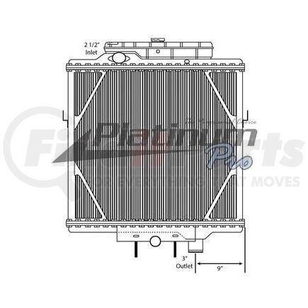 HDC010032SK by PETERBILT - Design Style  Copper Brass 4 Row Standard CoreHeight  36 1/4 InchesWidth  33 1/4 InchesDepth  2 5/8 InchesInlet  2 1/2 Inch ConnectionOutlet  3 Inch ConnectionEngine Oil Cooler  NoTrans Oil Cooler  NoMake  PeterbiltModel  379Start Year