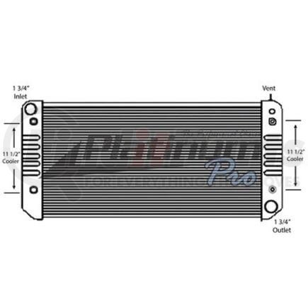 HDC010273 by GMC - Design Style  Copper BrassHeight  37 1/4 InchesWidth  19 1/16 InchesDepth  1 7/8 InchesInlet  1 3/4 Inch ConnectionOutlet  1 3/4 Inch ConnectionEngine Oil Cooler  11 1/2 InchTrans Oil Cooler  11 1/2 InchMake  Chevrolet Kodiak GMC Topkick