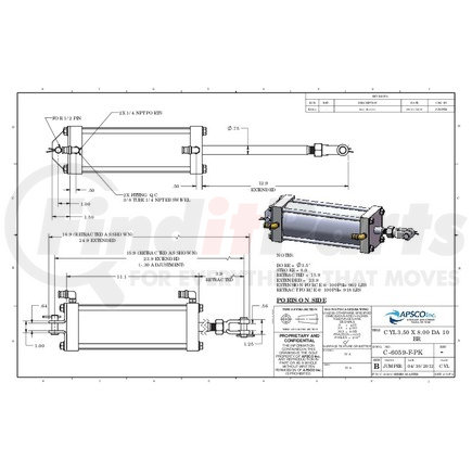 C-6059-F-PK by APSCO - CYL 3.5 X 8 DA 10 BR PK FIT