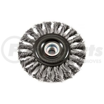 72835 by FORNEY INDUSTRIES INC. - Wire Wheel Brush, Twisted/Knotted Industrial Pro® 4-1/2" x .020" Wire with 5/8"-11 & M14 x 2.0 Arbor