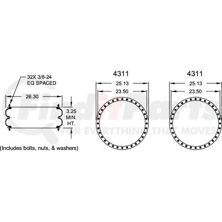 W013587230 by FIRESTONE - 215C AIR SPRING 