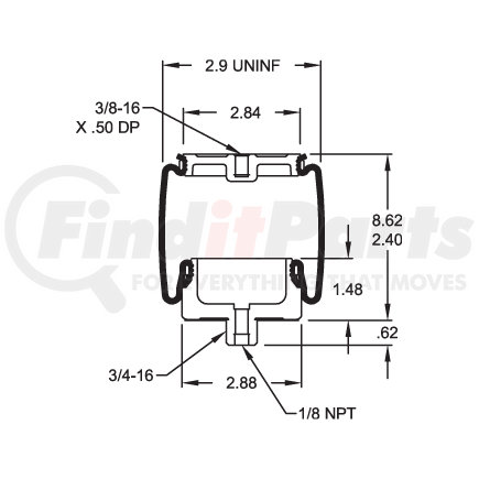 W023587031 by FIRESTONE - Air Spring Sleeve Style