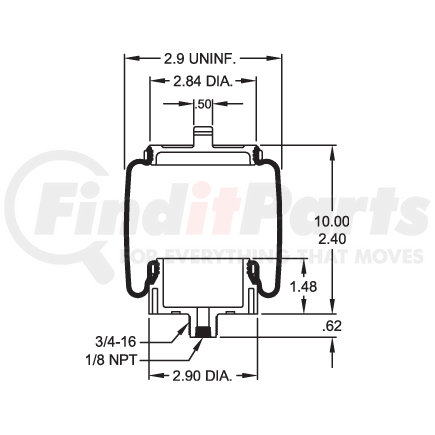 W023587061 by FIRESTONE - Air Spring Sleeve Style