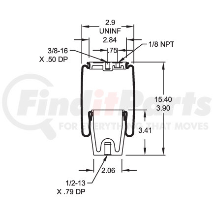 W023587085 by FIRESTONE - Air Spring Sleeve Style