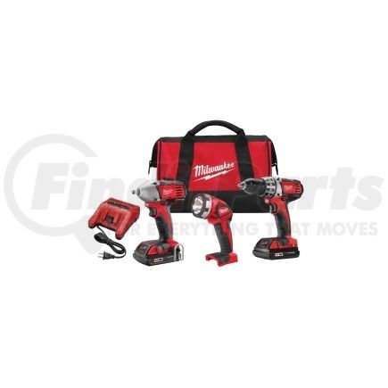 2691-23 by MILWAUKEE - Milwaukee 2691-23 M18 Cordless Li-Ion 3-Tool Combo Kit